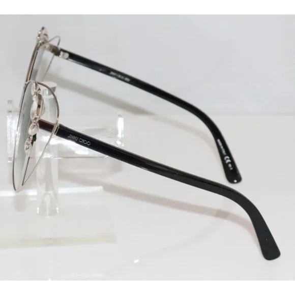 Jimmy Choo Black and Silver Embellished Sunglasses main image 6